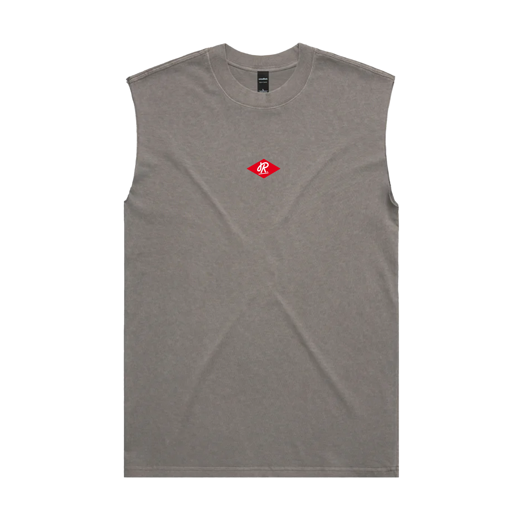 Embroidered Muscle Tank - Grey